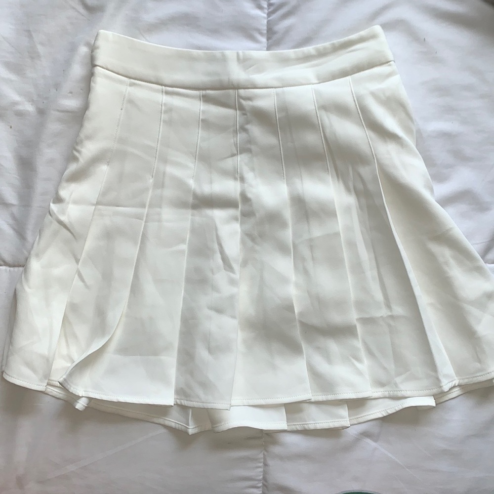 White Pleated Skirt